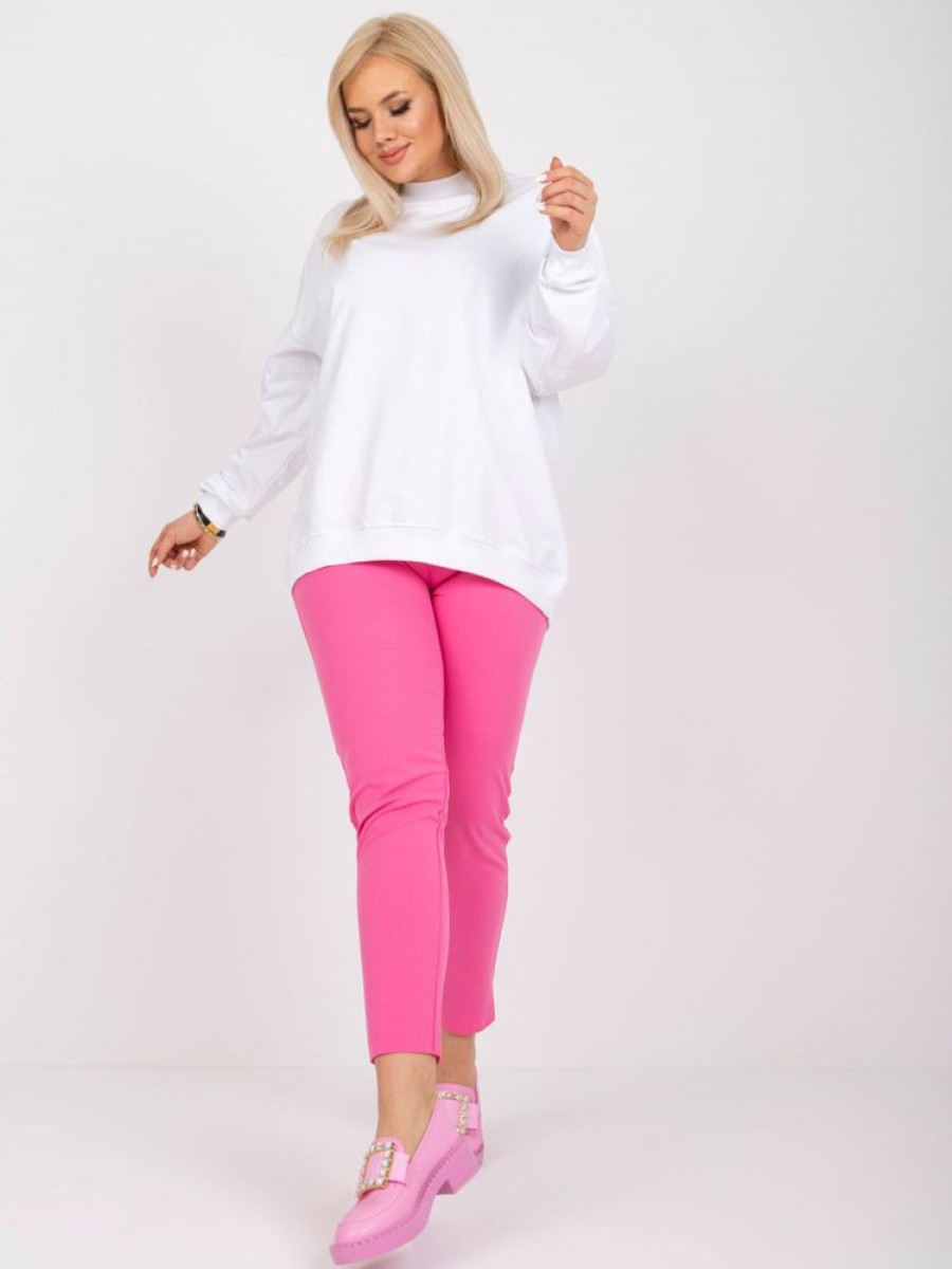 Odziez maloma Bluzy Basic | Bluza Damska Plus Size W Kolorze M Oversize Basic Ravena Bialy