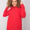 Odziez maloma Bluzy Z Kapturem | Bluza Damska W Kolorze M Oversize Kaptur Na Zamek Style Kiera Czerwony