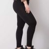 Odziez maloma | Bawelniane Legginsy Plus Size Spodnie W Kolorze M Basic Eska Czarny